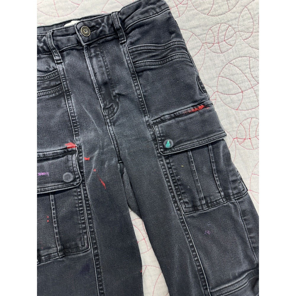 Hidden‎ Los Angeles Cargo Pants Black Straight Leg Utility / Women's 28 - Picture 4 of 8